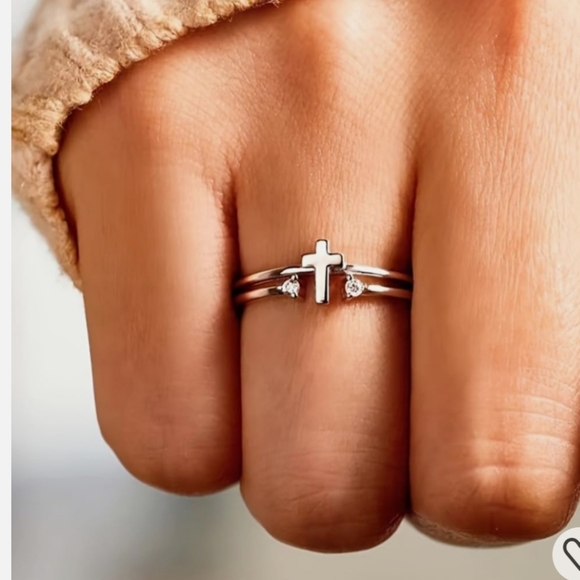 Unsigned Jewelry - Cross Ring Plated